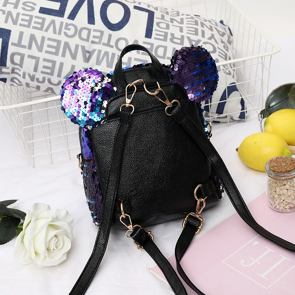 Rucsac modern pentru copii cu paiete potrivit pentru fete in mai multe culori