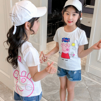 Παιδικό t-shirt για κορίτσι με λευκό και ροζ χρώμα