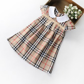 Rochie pentru copii din bumbac cu guler in trei culori