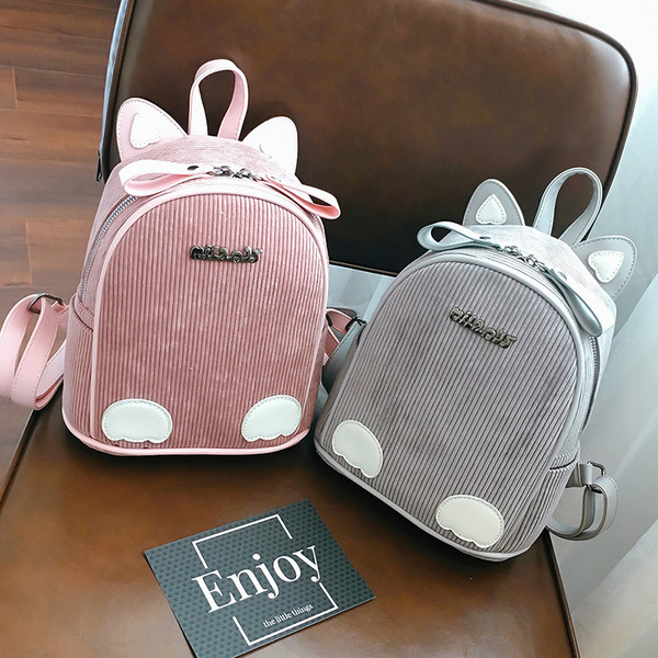 Rucsac pentru copii cu decor 3D pentru fete in mai multe culori