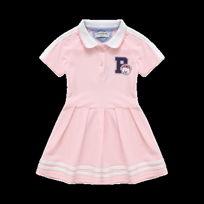 Rochie de primavara-vara pentru copii croiala model cu maneci scurte in doua culori