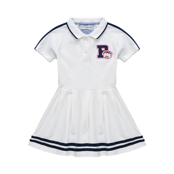 Rochie de primavara-vara pentru copii croiala model cu maneci scurte in doua culori