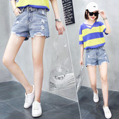 Pantaloni scurți din denim ușor de damă