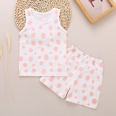 Παιδικό σετ για κορίτσια και αγόρια σε λευκό με εκτύπωση