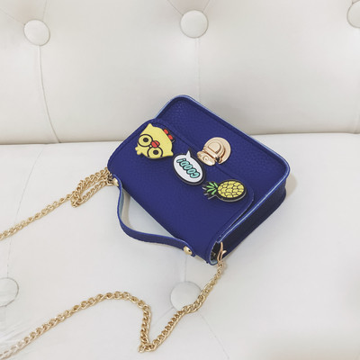 Geanta pentru copii mici cu aplicatii si lant pentru fete