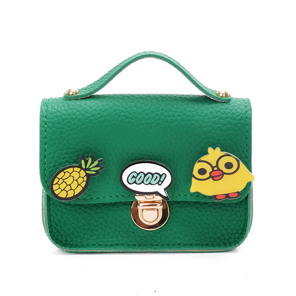 Geanta pentru copii mici cu aplicatii si lant pentru fete