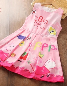 Πολύχρωμο παιδικό φόρεμα  με πολύχρωμο κινούμενο σχέδιο σε διάφορα χρώματα