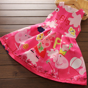 Πολύχρωμο παιδικό φόρεμα  με πολύχρωμο κινούμενο σχέδιο σε διάφορα χρώματα