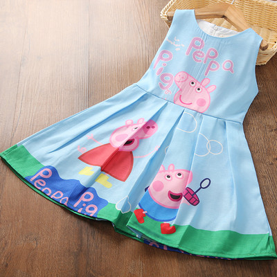 Πολύχρωμο παιδικό φόρεμα  με πολύχρωμο κινούμενο σχέδιο σε διάφορα χρώματα