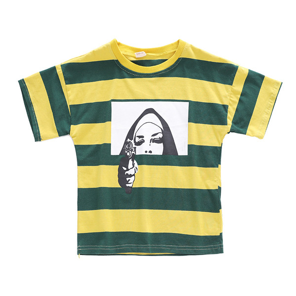 Παιδικό μπλουζάκι  ριγωτό  σε δύο χρώματα