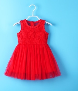 Μοντέρνο παιδικό φόρεμα με τούλι και κορδέλα στην πλάτη σε διάφορα χρώματα