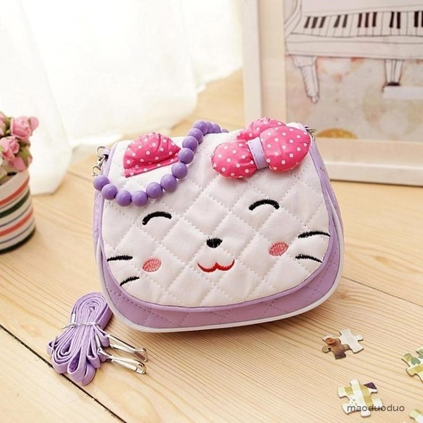 Τσάντα παιδική με μακρά λαβή και 3D διακοσμητικά σε διάφορα μοντέλα