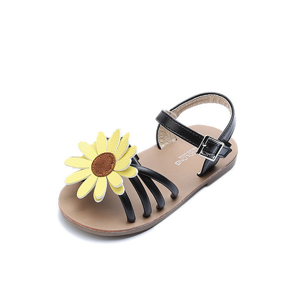 Άνετα παιδικά σανδάλια για κορίτσια με φυτικά μοτίβα σε τρία χρώματα