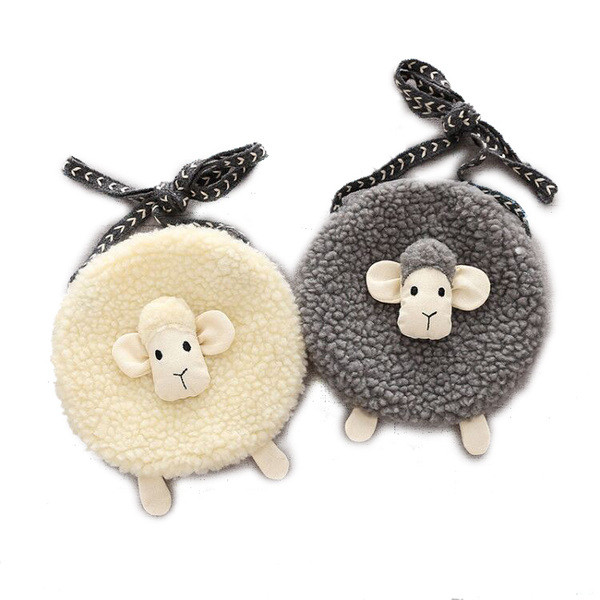 Geanta mica pentru copii cu decor 3D si maner lung pentru fete