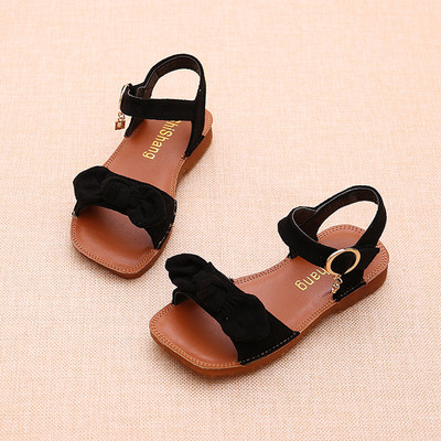 Παιδικά σανδάλια για κορίτσια με κορδέλα σε τρία χρώματα