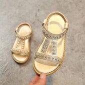 Sandale copii pentru fete in trei culori cu pietre de decor