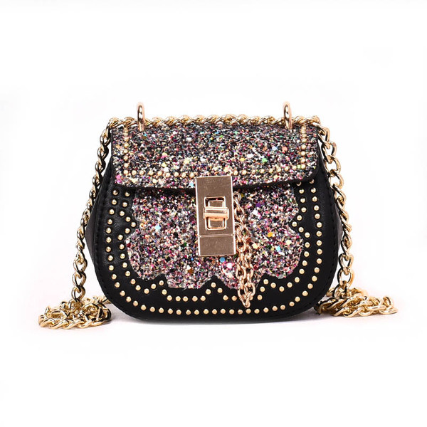 Παιδική μοντέρνα τσάντα με αλυσίδα και διακοσμητικές πέτρες