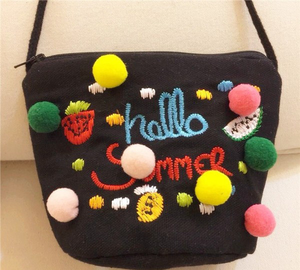 Παιδική τσάντα μ με 3D διακοσμήσεις και κεντήματα για κορίτσια