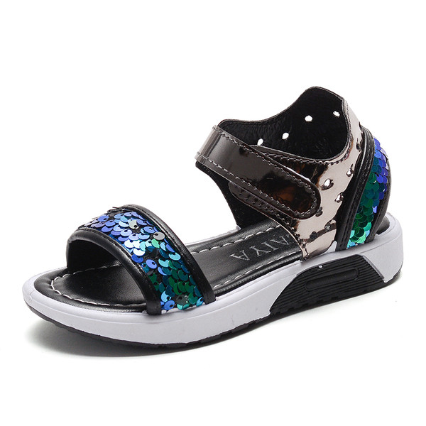 Παιδικά σανδάλια για κορίτσια με πούλιες σε τρία χρώματα