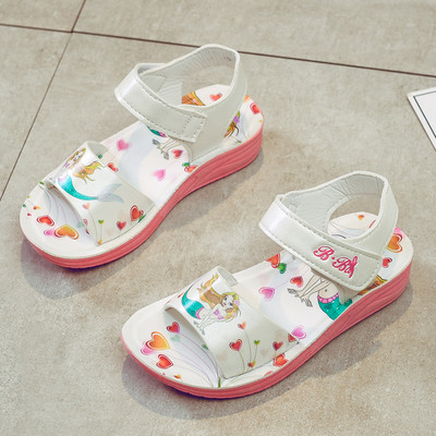 Sandale pentru copii roz pentru fete cu aplicatie