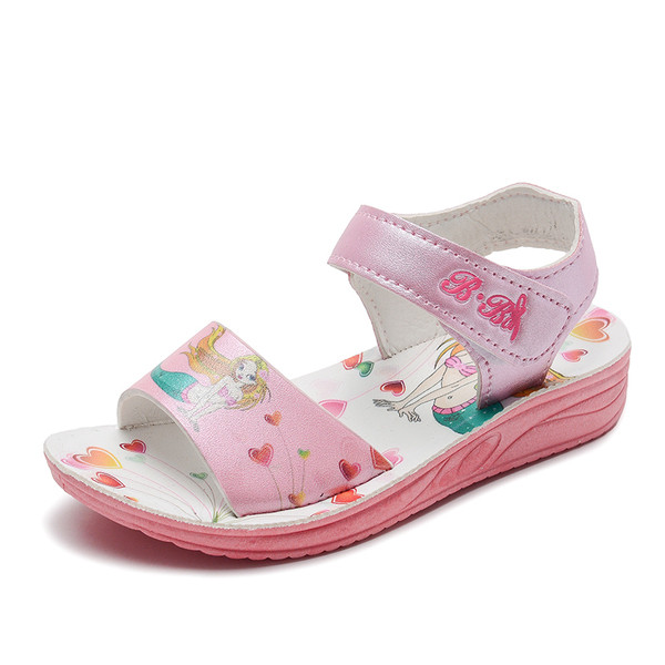 Sandale pentru copii roz pentru fete cu aplicatie