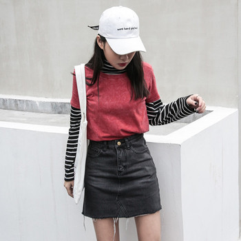 Fusta de dama scurta din denim in doua culori