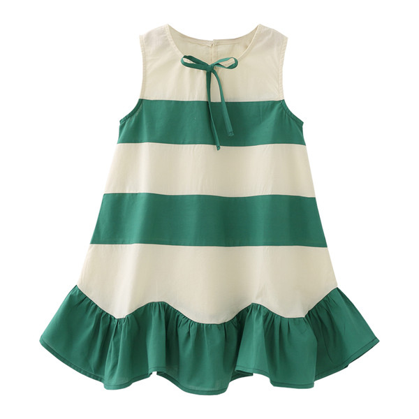 Ежедневна детска рокля широк модел в два цвята 