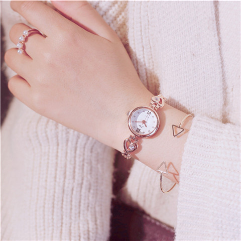 Ceas elegant de dama cu un lant subtire in mai multe nuante