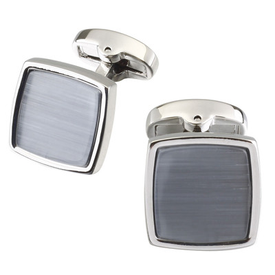 Ανδρικά τετράγωνα μανικετόκουμπα με πέτρες