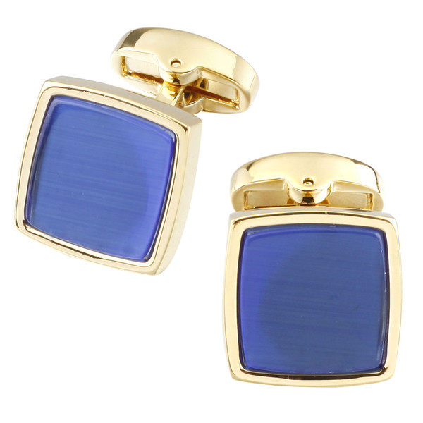 Ανδρικά τετράγωνα μανικετόκουμπα με πέτρες