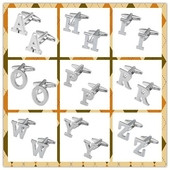 Butoni de argint cu simboluri latine