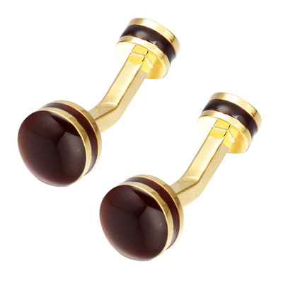 Stylish men`s cufflinks in gold and silver