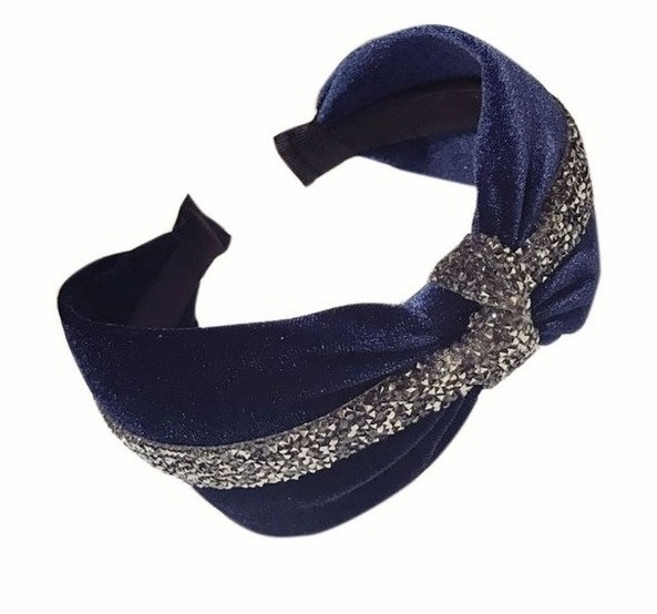 Стилна дамска лента за коса с лъскав ефект в няколко модела 