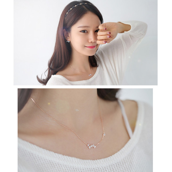 Colier delicat dama - Steaua in 2 culori