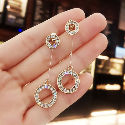 Cercei lungi de dama moderni cu pietre decorative