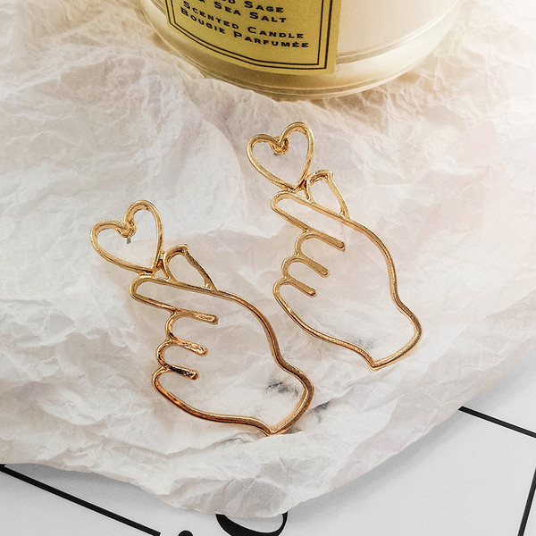 Cercei moderni de dama in doua culori