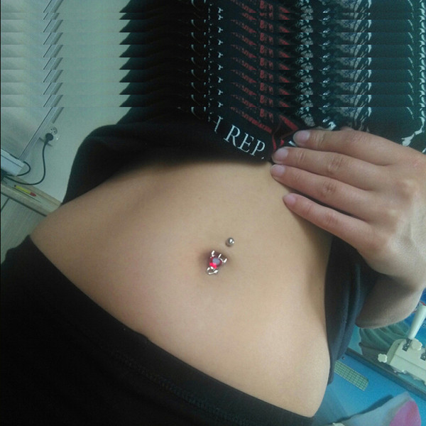 Cercel buric dama in 2 culori