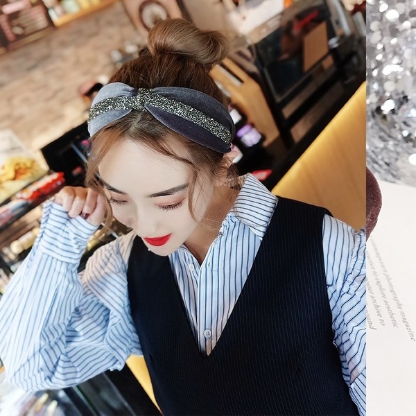 Banda de păr elegantă pentru femei, cu efect strălucitor