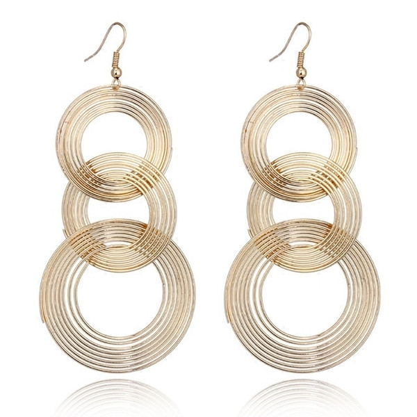 Cercei eleganti de dama in doua culori