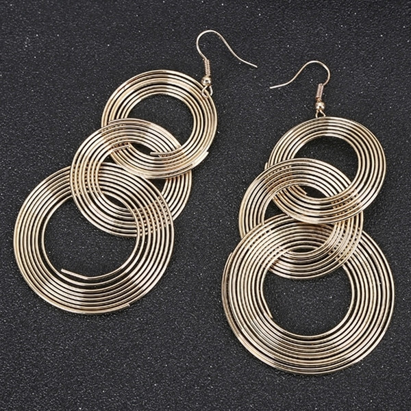 Cercei eleganti de dama in doua culori