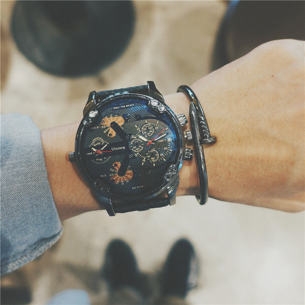 Ceas casual barbatesc in doua culori