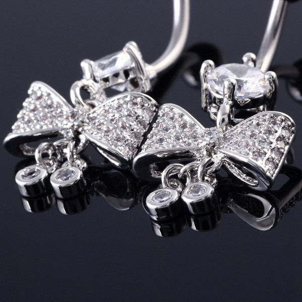 Cercel buric de dama cu panglica