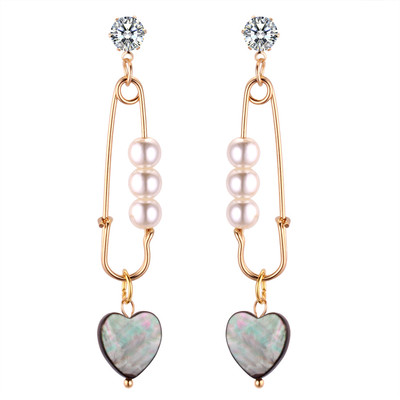 Γυναικεία σκουλαρίκια σχήματος καρδιάς και αστέρι