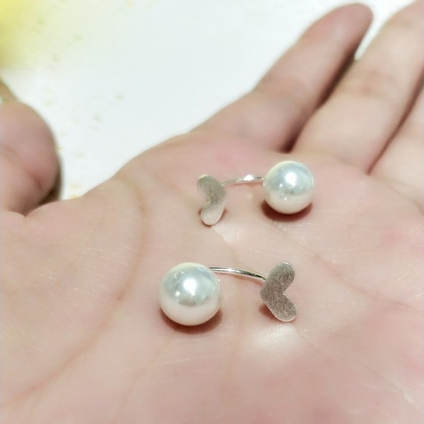 Cercei buric de dama cu perla