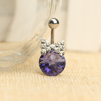 Cercei buric de dama cu pietre in mai multe culori