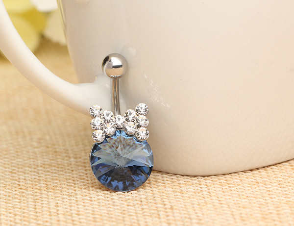 Cercei buric de dama cu pietre in mai multe culori