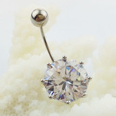 Cercei de dama pentru buric cu piatra in 2 culori