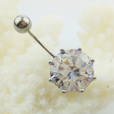 Cercei de dama pentru buric cu piatra in 2 culori