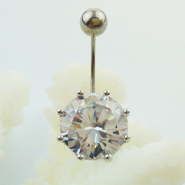 Cercei de dama pentru buric cu piatra in 2 culori