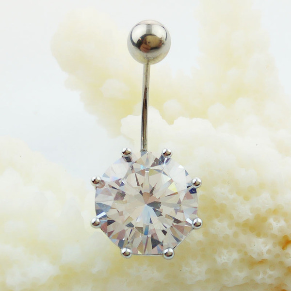 Cercei de dama pentru buric cu piatra in 2 culori